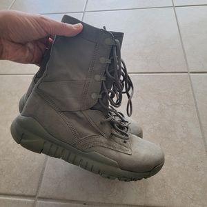 Nike, sage green boots